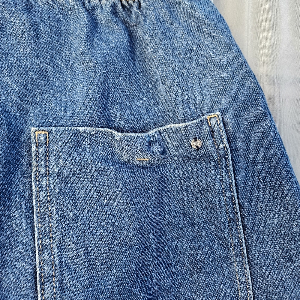 Zara Women’s Denim High Rise Paperbag Shorts Size 4 - Picture 11 of 12